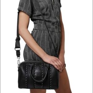 Topshop Tokyo' Sporty Faux Leather Bowler Satchel